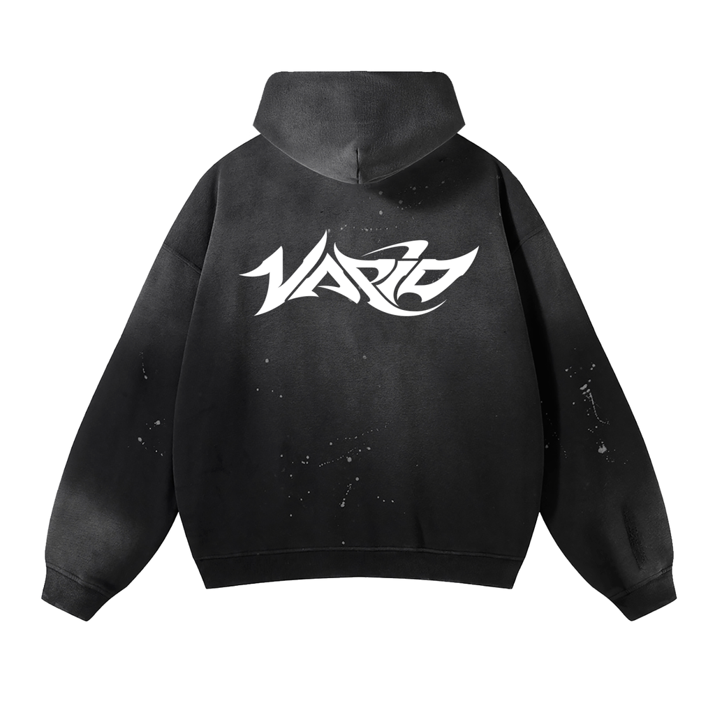 Washed Frayed Fleece Hoodie - NEW Vapid Logo